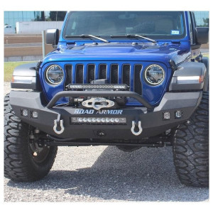Stealth Full Width Front Winch Bumper, With Pre-Runner Guard - With Rubicon Flares Stealth Full Width Front Winch Bumper, With Pre-Runner Guard - With Rubicon Flares