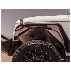 Road Armor, Stealth Body Armor Inner Front Fender Liners, for 07-18 Jeep Wrangler JK - Bare Stainless Steel Road Armor, Stealth Body Armor Inner Front Fender Liners, for 07-18 Jeep Wrangler JK - Bare Stainless Steel
