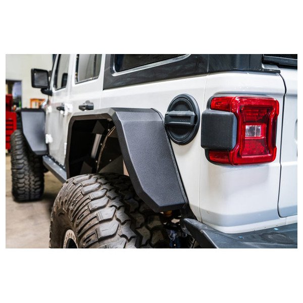 Road Armor, Stealth Steel Wide Fender Flares, Rear for 18-23 Jeep Wrangler JL