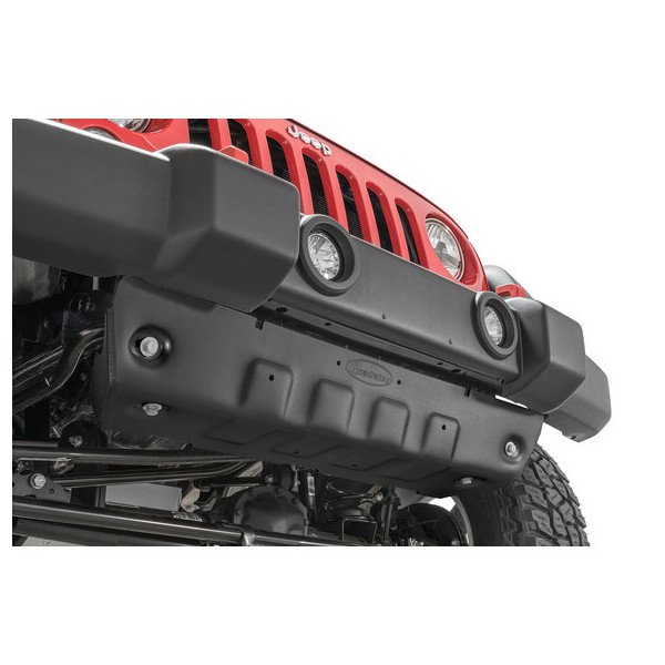 Aluminum Modular Front Sway Bar Skid Plate, Black Aluminum Modular Front Sway Bar Skid Plate, Black