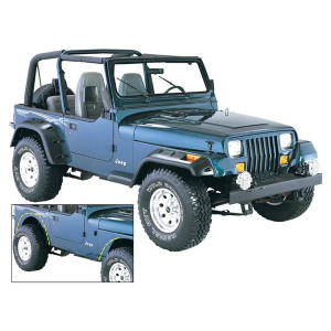 Bushwacker, Cut-Out Fender Flares, for 87-95 Jeep Wrangler YJ