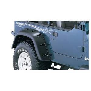 Bushwacker, Rear Cut-Out Fender Flares, for 87-95 Jeep Wrangler YJ (Without Step)