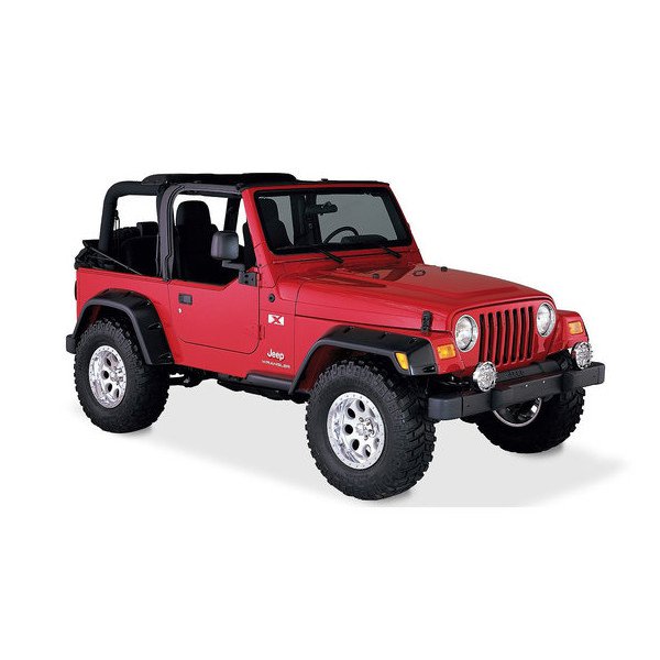 Bushwacker, 6" Pocket Style Fender Flares, for 97-06 Jeep Wrangler TJ & Unlimited Bushwacker - 12506-400