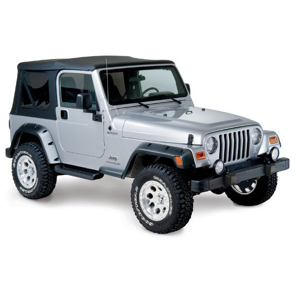 Bushwacker, 4 3/4" Pocket Style Fender Flares, for 97-06 Jeep Wrangler TJ & Unlimited Bushwacker - 12506-420