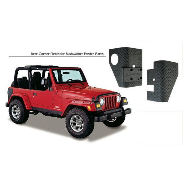 Bushwacker, TrailArmor Rear Corners Guards, for 97-06 TJ Bushwacker Fender Flares Bushwacker, TrailArmor Rear Corners Guards, for 97-06 TJ Bushwacker Fender Flares