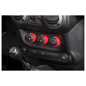 Impact Climate Control Knob Trim Rings, Red