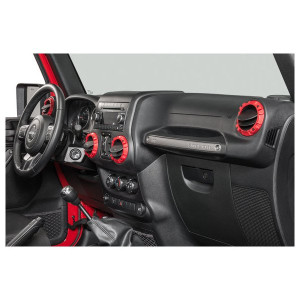 Impact Dash Vent Trim Rings, Red