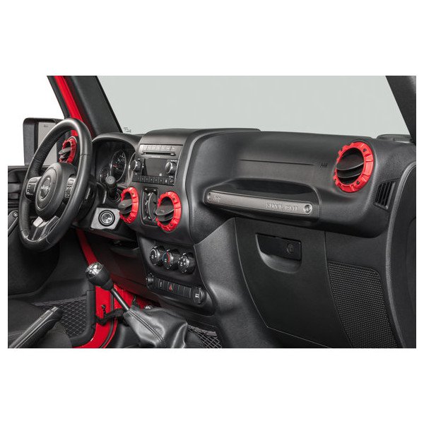 Impact Dash Vent Trim Rings, Red