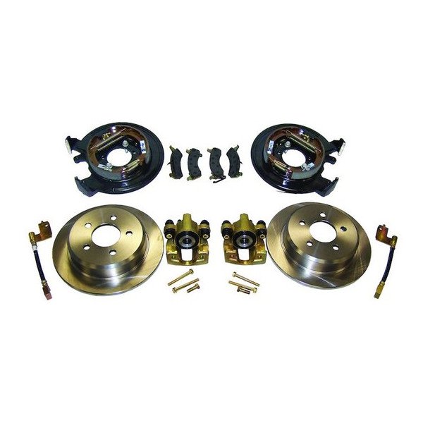 Crown Automotive, Disc Brake Conversion Kit w/o Parking Brake Cables, For 91-06 Jeep Vehicles with Dana 35 or Chrysler 8.25 Rear Axle without ABS
