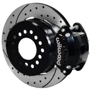 Wilwood, Rear Parking Brake Kit with Drilled Rotors, Black, for Jeep Vehicles with Dana 35