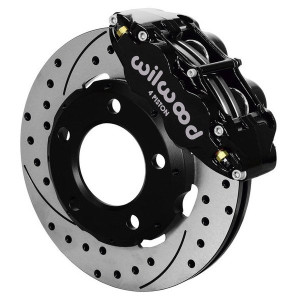 Wilwood, Forged Narrow Superlite 4R Big Brake Kit with Drilled Rotors, Black, for 82-86 Jeep CJ-5, CJ-7 & CJ-8 Scrambler with Dana 30 Front Axle