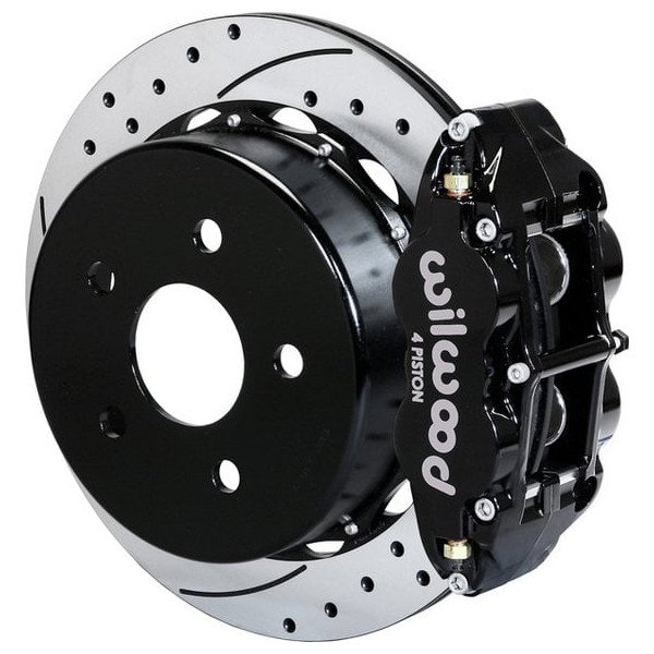 Wilwood, Forged Narrow Superlite 4R Big Rear Brake Kit with Drilled Rotors, Black, for 07-18 Jeep Wrangler JK with 18" Wheels