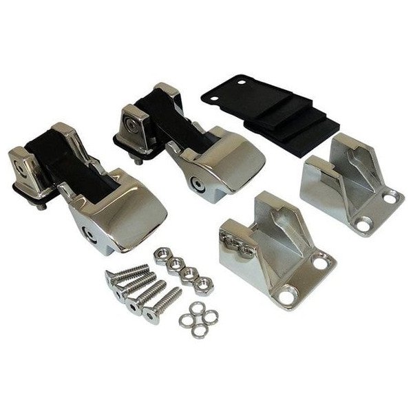 Stainless Steel TJ Style Hood Catch Kit, Polished