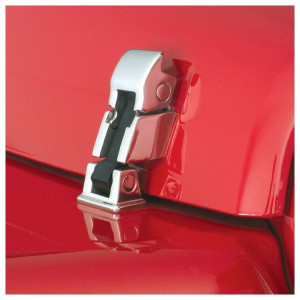 Rampage Products, Stainless Steel Rock Runner Billet Hood Catch, for 76-95 Jeep CJ and Wrangler YJ
