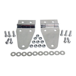 Crown Automotive, Stainless Steel Hood Hinge Set, for 55-95 Jeep CJ & Wrangler YJ