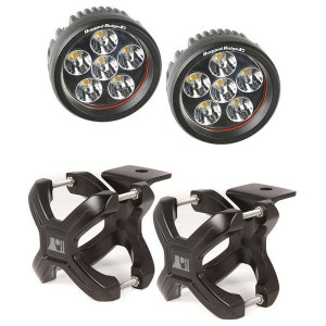 Rugged Ridge, X-Clamp & Round LED Kit (2-Piece), Universal