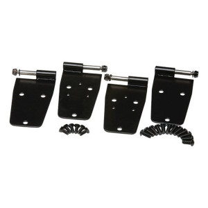 Kentrol, Stainless Steel Full Door Hinges, Black Stainless Steel, for 76-93 Jeep CJ & Wrangler YJ
