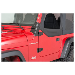 Kentrol, Stainless Steel Full & Half Door Hinges, Polished Stainless Steel, for 97-02 Jeep Wrangler TJ & Unlimited