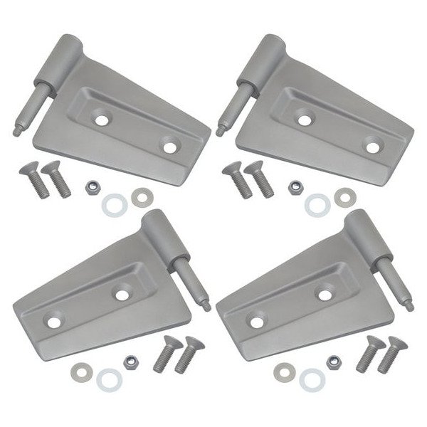 Kentrol, Stainless Steel Door Hinge Set in Paintable Finish, for 07-18 Jeep Wrangler JK 2 Door