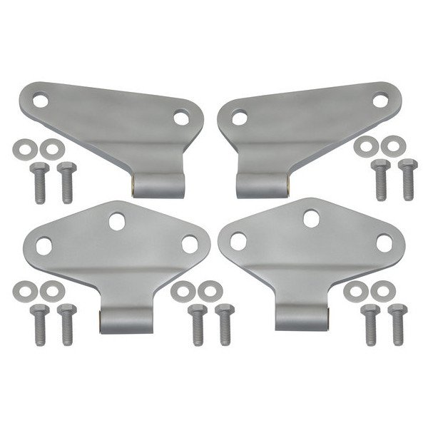 Kentrol, Stainless Steel Body Hinge Set in Paintable Finish, for 07-18 Jeep Wrangler JK 2 Door