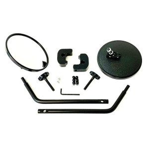 Lange Originals, Quick Mirror I in Black, for 76-95 Jeep CJ-5, CJ-7, CJ-8 Scrambler & Wrangler YJ
