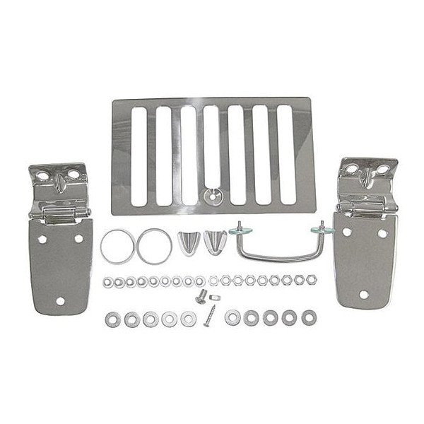 Crown Automotive, Stainless Steel Hood Set, for 98-06 Jeep Wrangler TJ