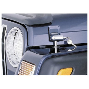 OMIX, Chrome Locking Hood Latch Set, for 97-06 Jeep Wrangler TJ