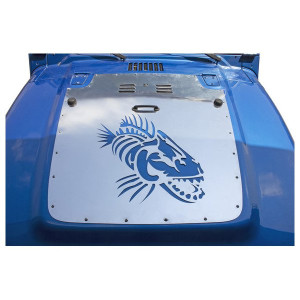 Fishbone Offroad, Hood Louver, in Raw Aluminum for 03-06 Jeep Wrangler TJ
