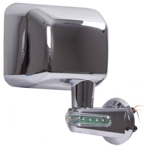 Rugged Ridge, Chrome Passenger Side Replacement Mirror with Turn Signal, for 07-18 Jeep Wrangler JK
