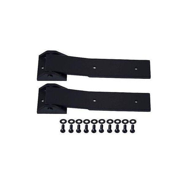 Tailgate Hinge Pair In Black Textured Stainless Steel