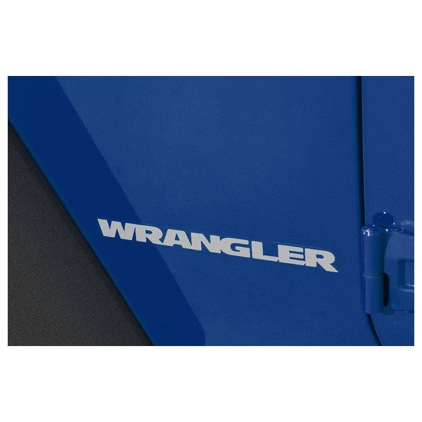 Mopar, "Wrangler" Decal, Silver, for Jeep Vehicles