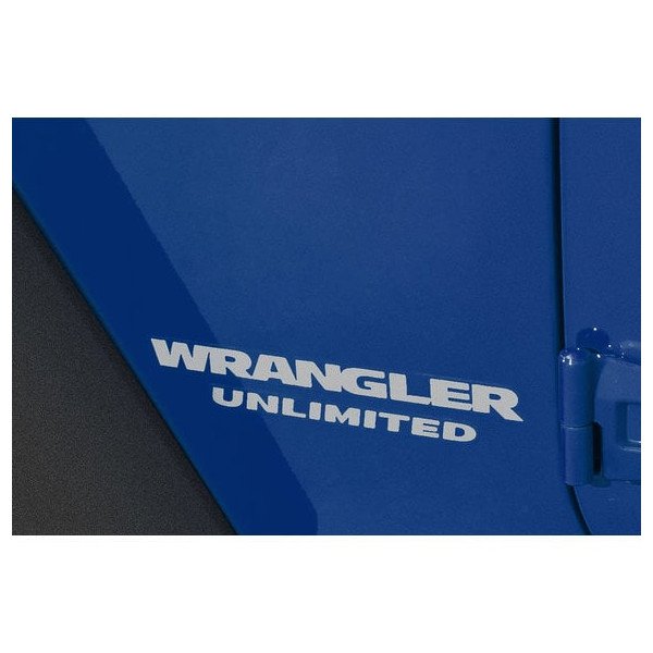 Mopar, "Wrangler Unlimited" Decal, Silver, for Jeep Vehicles