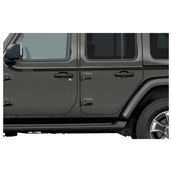 Mopar, "1941" Swoosh Side Decal, for 18-23 Jeep Wrangler JL Unlimited Mopar, "1941" Swoosh Side Decal, for 18-23 Jeep Wrangler JL Unlimited