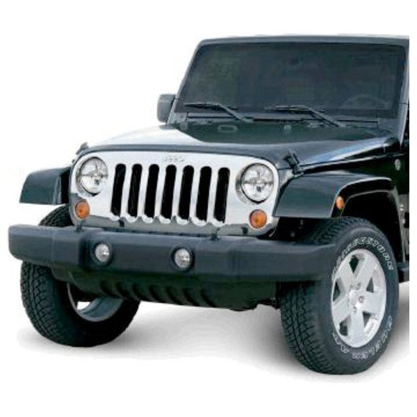 OMIX, Chrome Grille Overlay, for 07-18 Jeep Wrangler JK