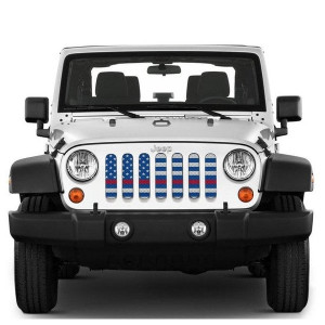 Under The Sun Inserts, American Flag Series Grille Insert, White & Blue Thin Red Line for 07-18 Jeep Wrangler JK Under The Sun Inserts, American Flag Series Grille Insert, White & Blue Thin Red Line for 07-18 Jeep Wrangler JK