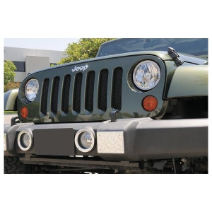 T-Rex, Sport Series Formed Black Mesh Grille, for 07-18 Jeep Wrangler JK T-Rex, Sport Series Formed Black Mesh Grille, for 07-18 Jeep Wrangler JK