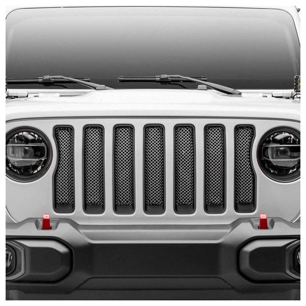 T-Rex, Sport Polished Stainless Steel Mesh Grille, for 18-23 Jeep Wrangler JL