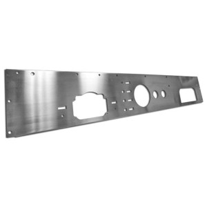 OMIX, Replacement Stainless Steel Dash Panel with Pre-Cut Gauge Holes, for 76-86 Jeep CJ-5, CJ-7 & CJ-8 Scrambler