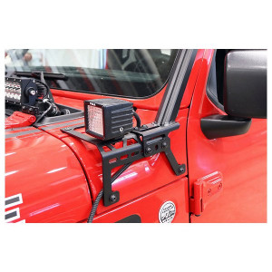Dee Zee, Cowl Accessory Light Brackets, for 18-23 Jeep Wrangler JL & 2023 Gladiator JT Dee Zee, Cowl Accessory Light Brackets, for 18-23 Jeep Wrangler JL & 2023 Gladiator JT
