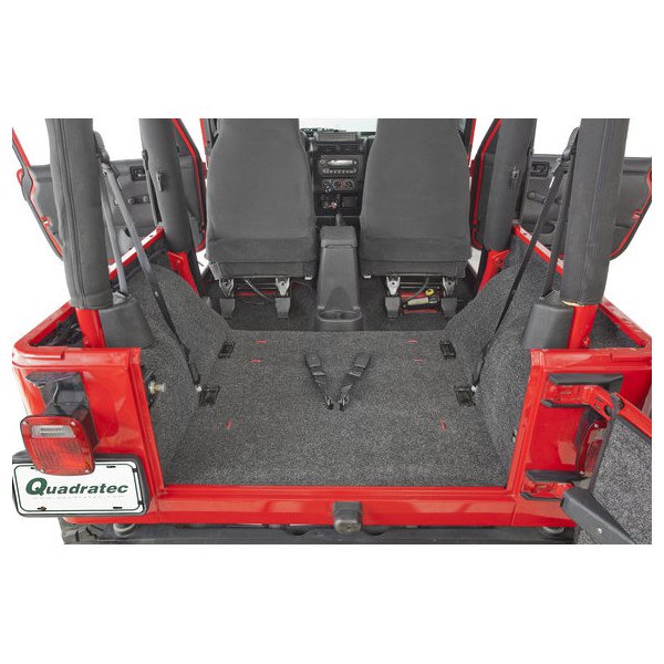 Bedrug, Premium Carpeted Rear Floor Covering without Cutouts, for 97-06 Jeep Wrangler TJ
