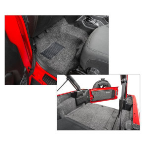 Bedrug, Premium Carpeted Front & Rear Floor Liner Kit, Without Gap Hider, for 18-23 Jeep Wrangler JL Unlimited