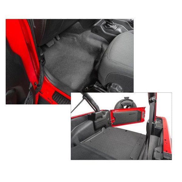 Bedrug, BedTred Premium Molded Front & Rear Floor Liner Kit, Without Gap Hider, for 18-23 Jeep Wrangler JL Unlimited