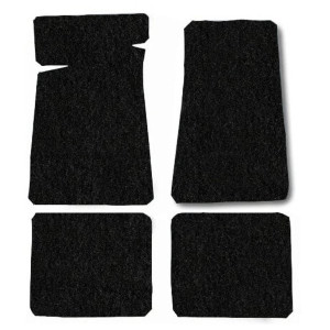 Custom Fit Carpet Floor Mat 4-Piece Set, Black