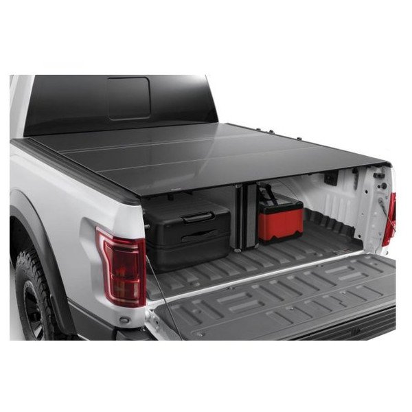 AlloyCover Hard Tri-Fold Truck Bed Cover, Gladiator equipped with Trail Rail System
