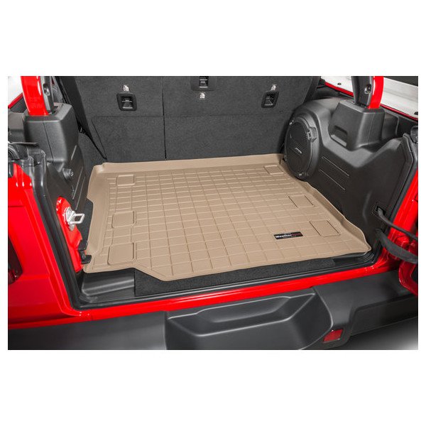 Rear Cargo Liner in Tan, With Factory Sub - Without Bumper Guard