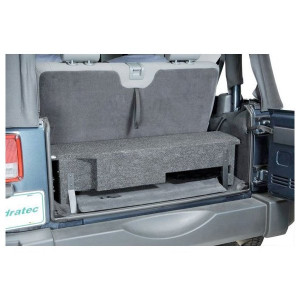 Quadratec, Custom Rear Subwoofer Enclosure with 10" Round Cutout, for 07-10 Jeep Wrangler JK