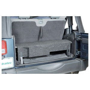 Quadratec, Custom Rear Subwoofer Enclosure with 10" Square Cutout, for 11-18 Jeep Wrangler JK without Factory Subwoofer