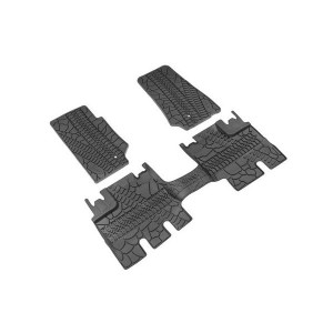 Mopar, Floor Slush Mats with Tire Tread Pattern, for 07-13 Jeep Wrangler Unlimited JK 4 Door