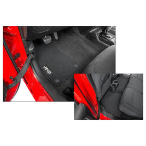 Mopar, Carpeted Floor Mats in Black, for 18-23 Jeep Wrangler JL Unlimited