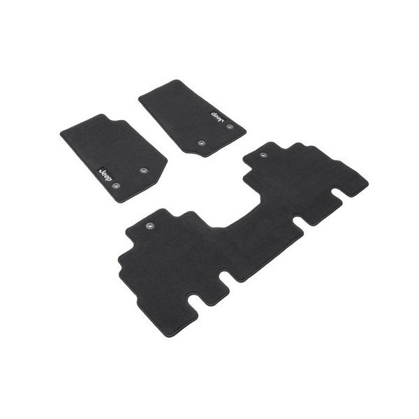 Mopar, Carpet Floor Mats in Black, for 14-18 Jeep Wrangler Unlimited JK 4 Door Mopar, Carpet Floor Mats in Black, for 14-18 Jeep Wrangler Unlimited JK 4 Door